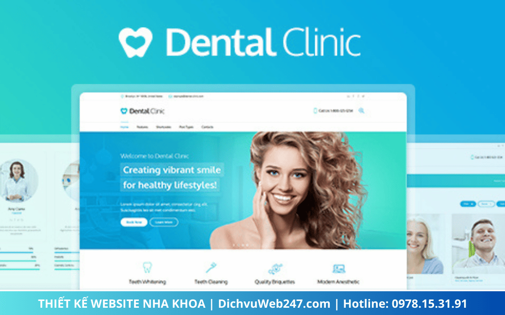 Dịch vụ thiết kế website nha khoa chuyên nghiệp tại DichvuWeb247.com